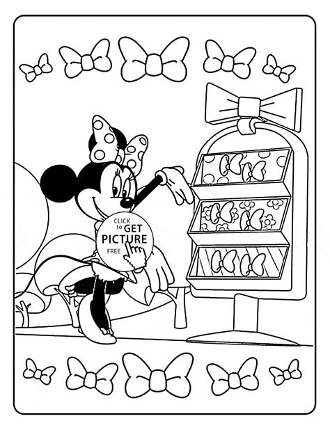 minnie mouse  bows coloring page  kids  girls coloring pages