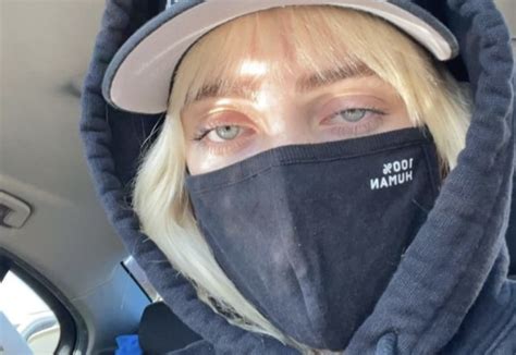 billie eilish shows    blonde hair  everlane face mask  instagram