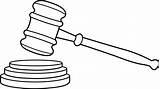 Gavel Clipart Clip Judge Cliparts Library sketch template