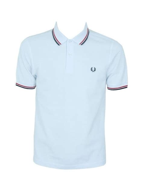 Fred Perry Slim Fit Twin Tipped Polo In White Shop Fred