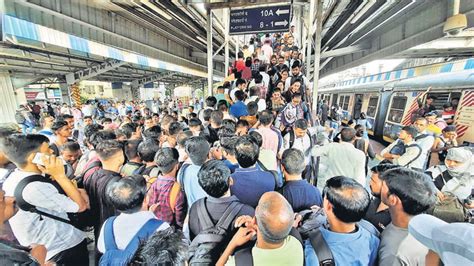 commuters raise concern  poor crowd management  thane railway
