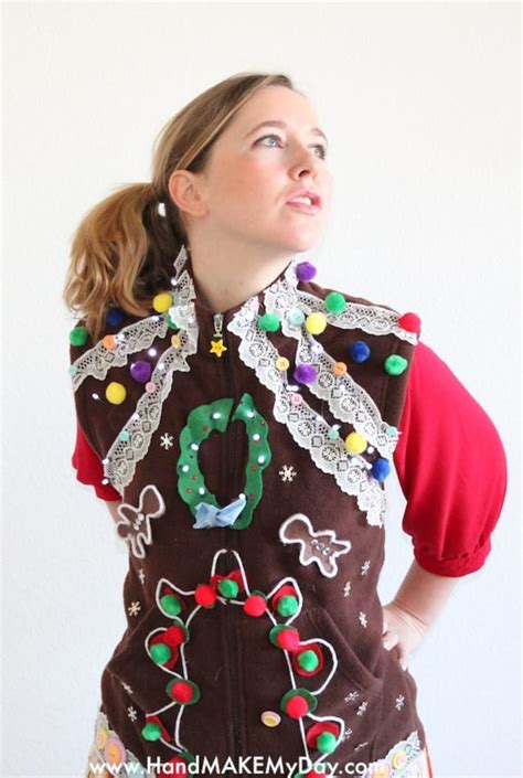 diy ugly christmas sweaters that are funny and tacky