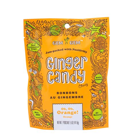 packs gem gem  natural ginger candy chewy ginger chews  oz ebay
