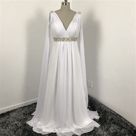 Buy Greek Style Cheap Wedding Dresses With Watteau