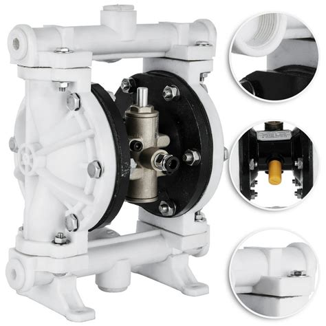 vevor air operated double diaphragm pump   inlet outlet