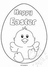 Easter Chick Coloring Happy Colouring Pages Chicken Cute Sheet Line Popular Coloringpage Eu sketch template