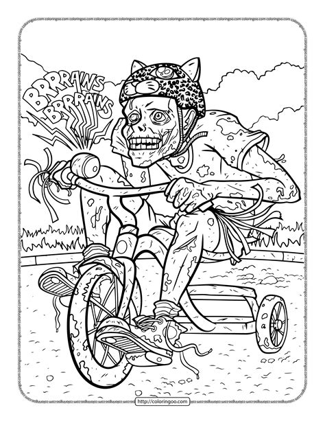 printable zombie daze coloring sheet  printable coloring pages