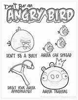 Anger Management Angry Birds Coloring Coping Worksheets Activities Pages Sheets Children Therapy Counseling Printable Worksheet Cat Cool Autism Group Behavior sketch template