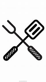 Utensils Fork Barbecue Stampare Ultracoloringpages sketch template