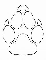 Paw Wolf Print Template Pattern Printable Outline Coloring Templates Pages Pdf Stencils sketch template