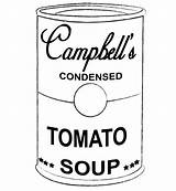 Soup Coloring Campbell Warhol Drawing Campbells Soupe Template Boite Cans Pages Soda Coloriage Colorier Getdrawings Getcolorings Templates Choisir Tableau Un sketch template