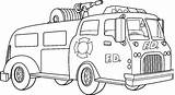 Fire Coloring Truck Printable Pages Firetruck Trucks Everfreecoloring Don sketch template