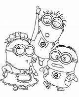 Minions Colouring Coloring Trio Pages Minion Topcoloringpages Medium Girl Boys sketch template