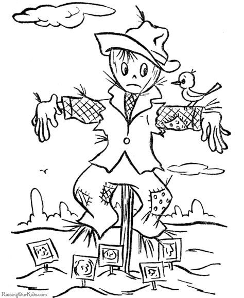 printable coloring pages  scarecrows coloring home