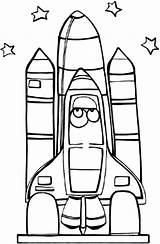 Coloring Space Drawing Nasa Kids Shuttle Center Astronaut Getdrawings sketch template