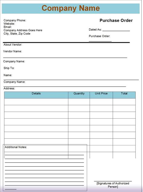 purchase order template  report templates