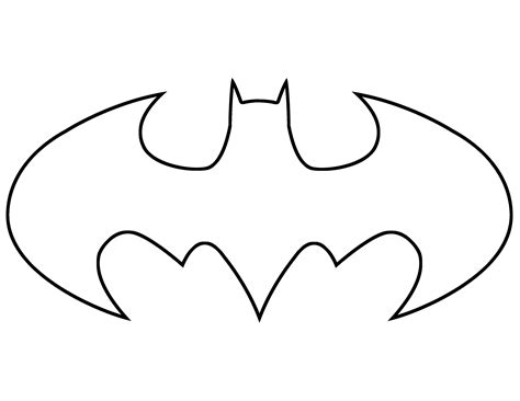 batman sign outline clipart