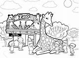 Zoo Coloring Pages Printable Animals Color Print sketch template