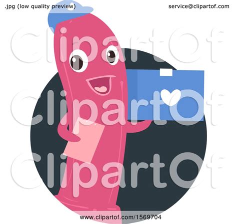 Clipart Of A Dildo Sex Toy Character Royalty Free Vector Illustration