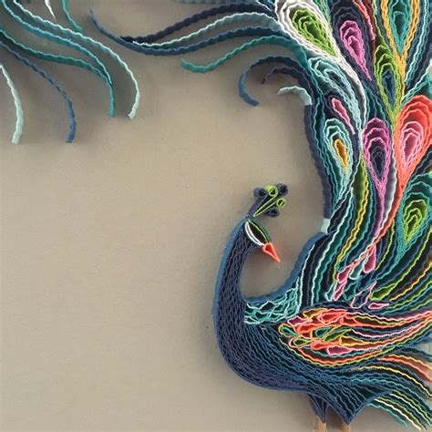 Quilled Abstract Peacock Quilling Wall Art The Art Of Etsy Peacock