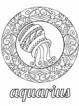 Aquarius Symbol sketch template