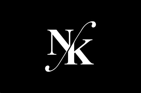 nk monogram logo design  vectorseller thehungryjpegcom