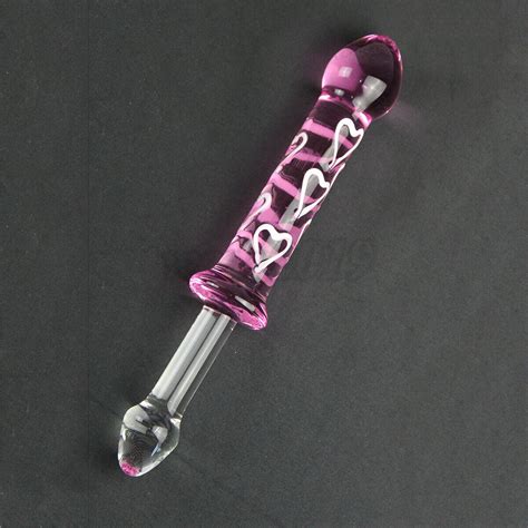 Pink Double End Glass Anal Butt Plug Dildo Anal Sex Toys For Men Women