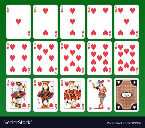 hearts playing cards set royalty  vector image