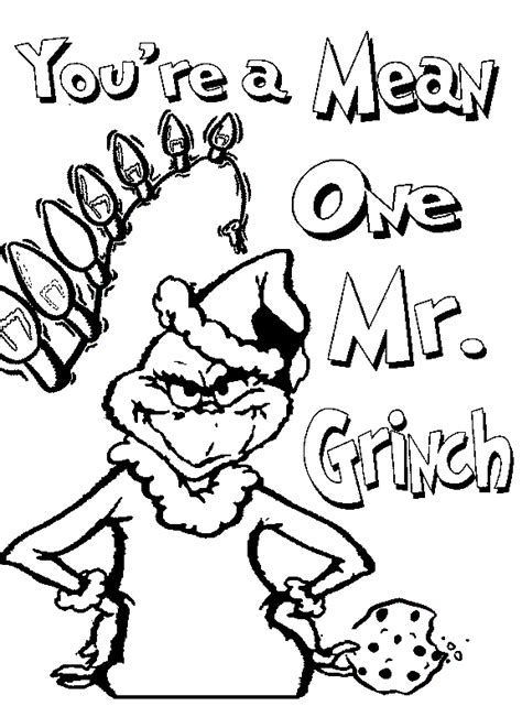 grinch coloring pages  christmas print color craft