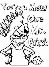 Grinch Coloring Pages Print Color sketch template