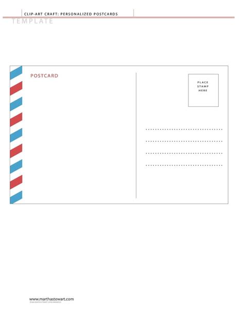 printable postcard template