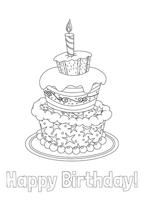 printable  birthday coloring page