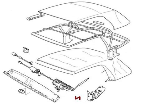 bmw  convertible top parts diagram