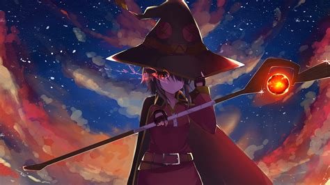 Download 3840x2160 Konosuba Megumin Witch Staff Magic