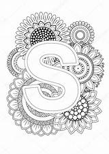 Abecedario Sunflower Mindfulness sketch template