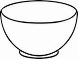 Bowl Outline Empty Clipart Rice sketch template
