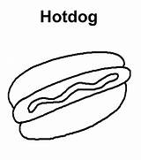 Hotdog sketch template