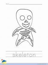 Skeleton Coloring Worksheet Worksheets Halloween Thelearningsite Info sketch template