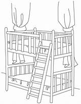 Coloring Bed Bunk Pages Furniture Beds Clipart Stair Drawing Printable Sheet Kids Color Print Mattress Popular Cat Getcolorings Getdrawings Categories sketch template