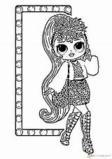 Lol Omg Coloring Pages Diva Lady Dolls Popular Print sketch template