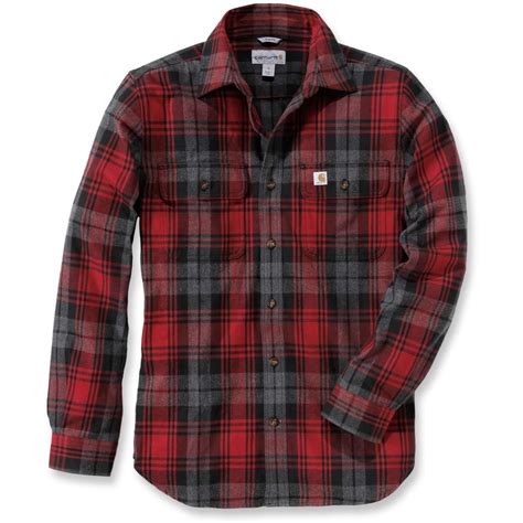 102887 hubbard slim fit flannel shirt köp carhartt