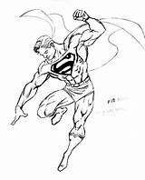 Superman Coloring Pages Drawing Line Logo Flying Landing Super Template Hero Kids Boys Sheets Pose Some Drawings Getdrawings Sketch Library sketch template