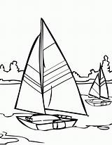 Coloring Water Pages Sailboat Sail Printable Sailing Color Print Kids Comments Colouring Adult sketch template