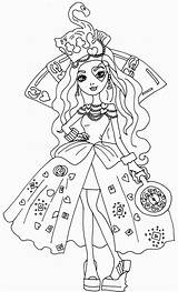 Coloring Ever After High Pages Lizzie Hearts Way Printable Print Pdf sketch template