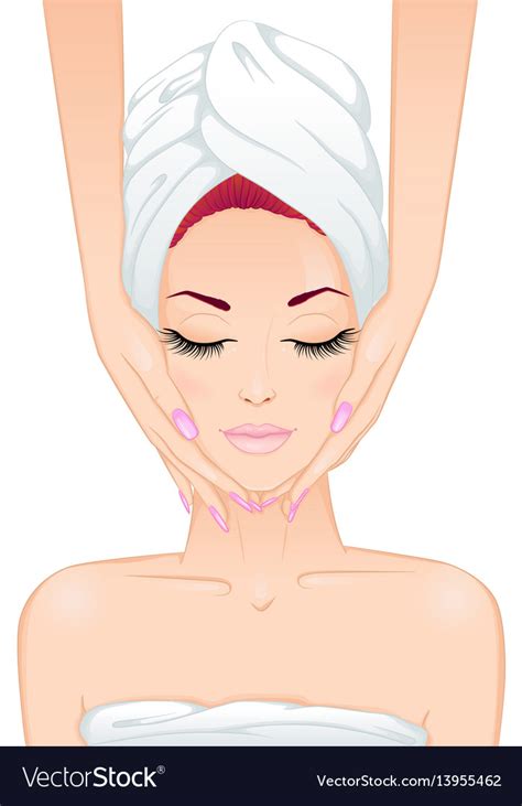 face massage royalty free vector image vectorstock