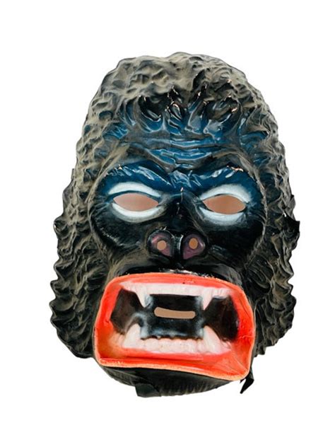 king kong vintage halloween mask ben cooper antique gorilla etsy