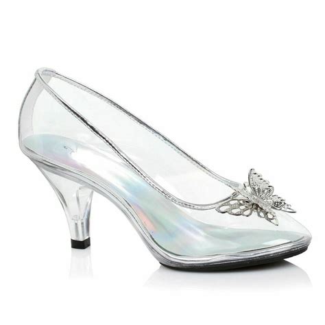 clear glass slippers cinderella shoes disney princess sweet  costume