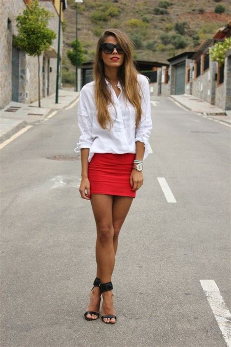 red skirt fashion style red skirts