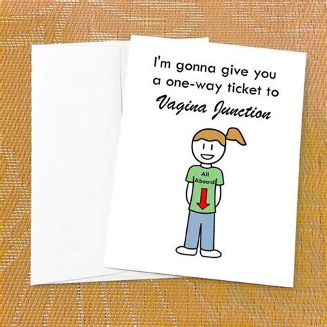 funny birthday card for him vagina junction funny