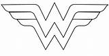 Wonder Woman Template Logo Printable Coloring sketch template